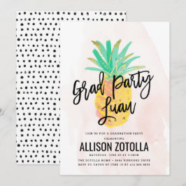 Graduierungspartei Luau Tropisches Ananas-Party Einladung