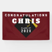 Graduierungspartei Maroon Banner (Horizontal)
