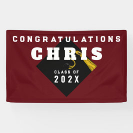 Graduierungspartei Maroon Banner