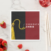 Graduierungspartei Maroon Napkins Serviette (Beispiel)