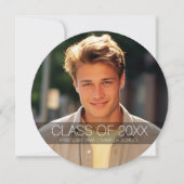 Graduierungspartei mit Foto kann die Hintergrundfa Einladung (Vorderseite)