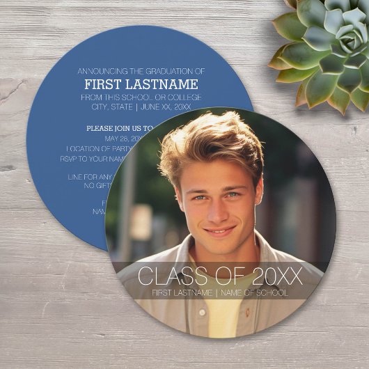 Graduierungspartei mit Foto kann die Hintergrundfa Einladung