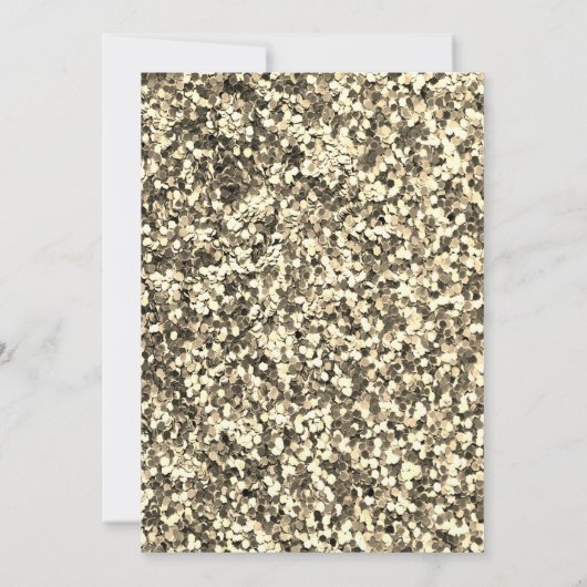 Graduierungspartei mit Gold Graduation Cap Sequins Einladung (Rückseite)