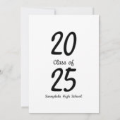 Graduierungspartei Moderne Einladung (Rückseite)