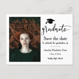 Graduierungspartei Moderne   SAVE THE DATE FOTO Postkarte