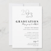 Graduierungspartei Moderne Typografie Einladung (Vorderseite)