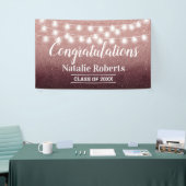 Graduierungspartei Modernes Burgund & Rose Gold Om Banner (Messeveranstaltung)