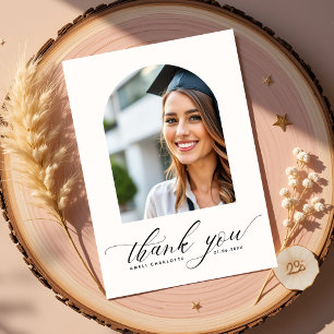 Graduierungspartei Modernes Foto Arch Danke Karten