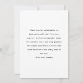 Graduierungspartei Modernes Foto Arch Danke Karten (Rückseite)