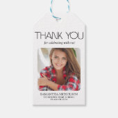 Graduierungspartei Modernes Foto Vielen Dank Geschenkanhänger (Vorderseite)