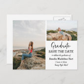 Graduierungspartei| Multi Foto Annou Ankündigungspostkarte (Vorne/Hinten)