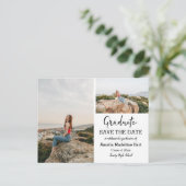 Graduierungspartei| Multi Foto Annou Ankündigungspostkarte (Stehend Vorderseite)