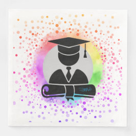 Graduierungspartei Napkin Cap and Gown HAMbyWG Serviette