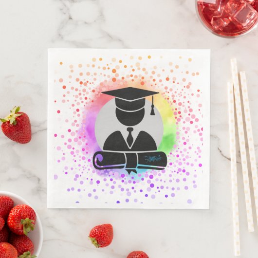 Graduierungspartei Napkin Cap and Gown HAMbyWG Serviette (Beispiel)