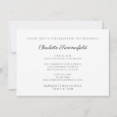 Graduierungspartei Orange Gold Cap Tassel Foto Einladung (Rückseite)