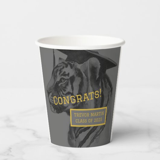 Graduierungspartei Pappbecher (Rückseite)