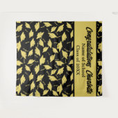 Graduierungspartei Personalisiertes Foto Op Black  Wandteppich (Vorderseite (Horizontal))