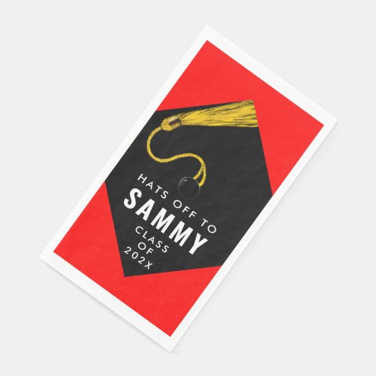 Graduierungspartei Red Serviette (Ecke)