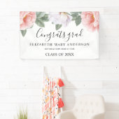 Graduierungspartei Rosa Aquarellblume Banner (Insitu)