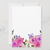 Graduierungspartei rosa Lila-hell Moderne bläserne Einladung (Rückseite)