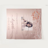 Graduierungspartei Rose Goldenes Foto Wandteppich (Vorderseite (Horizontal))