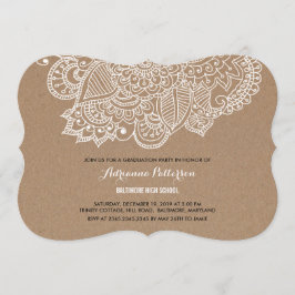 Graduierungspartei | Rustikales Paisley Pattern Einladung
