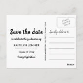 Graduierungspartei | Save the Date Grad Foto Postkarte (Rückseite)