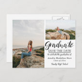 Graduierungspartei | Save the Date Multi-Foto Ankündigungspostkarte (Vorne/Hinten)