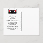 Graduierungspartei Save the Date Retro-Band Ankündigungspostkarte (Rückseite)