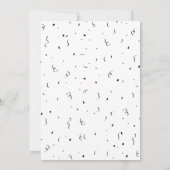 Graduierungspartei Schwarz + Weiß Moderne Typograf Einladung (Rückseite)