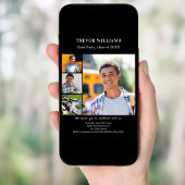 Graduierungspartei Schwarz-weißes Foto Collage Einladung