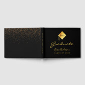 Graduierungspartei schwarzes Gold Gästebuch (Voll)