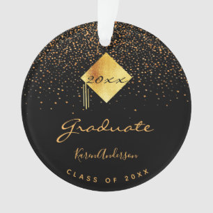 Graduierungspartei schwarzes Gold Ornament