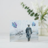 Graduierungspartei Son Glückwunsch Postkarte (Stehend Vorderseite)