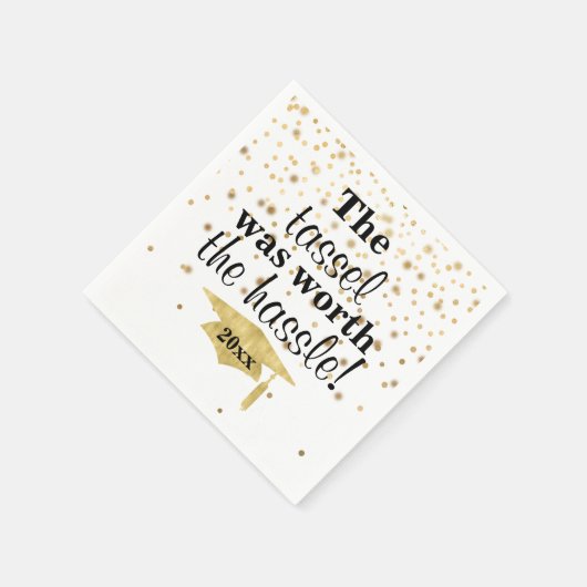 Graduierungspartei Tassel Worth the Hassle Serviette (Ecke)