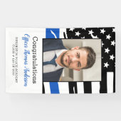 Graduierungspartei Thin Blue Line Banner (Horizontal)