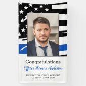 Graduierungspartei Thin Blue Line Banner (Vertikal)