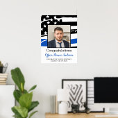 Graduierungspartei Thin Blue Line Poster (Heimbüro)