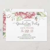 Graduierungspartei Wasserfarbenflorale Einladung (Vorne/Hinten)
