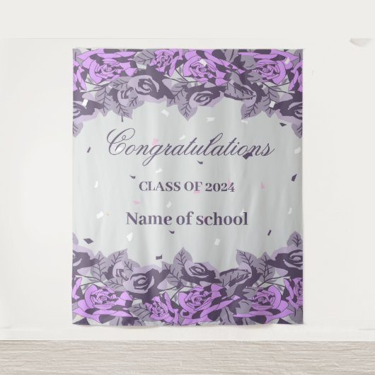 Graduierungsparty 2024 wandteppich (Vorderseite)