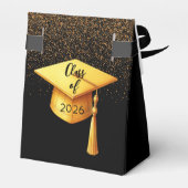 Graduierungsparty 2025 Absolvent schwarzes Gold Geschenkschachtel (Rückseite)