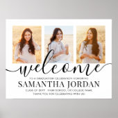 Graduierungsparty 3 - Foto und Schwarzes Skript Wi Poster (Vorne)