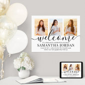 Graduierungsparty 3 - Foto und Schwarzes Skript Wi Poster