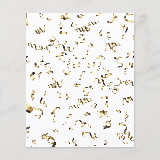 Graduierungsparty Advice Card Confetti Black Gold (Rückseite)