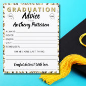 Graduierungsparty Advice Card Confetti Black Gold