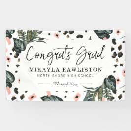 Graduierungsparty-Banner | Tropischer Dschungel Banner