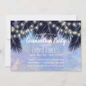 Graduierungsparty Beach Palm Tree Wasserfarbe Einladung (Vorderseite)