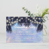 Graduierungsparty Beach Palm Tree Wasserfarbe Einladung (Stehend Vorderseite)