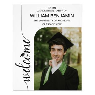 Graduierungsparty Begrüßung mit dem modernen Foto