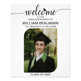 Graduierungsparty Begrüßung mit dem modernen Foto